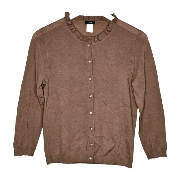 J. Crew Factory Merino Brown Cardigan - Picture 1 of 5